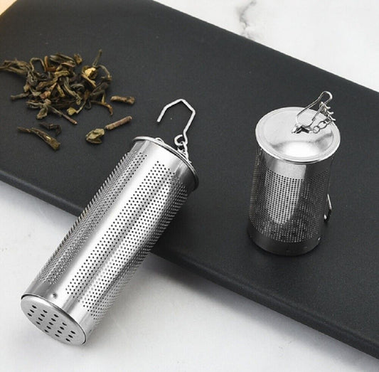 2-Pack Stainless Steel Tea Infuser Strainer Set – Fine Mesh Ball with Chain Hook