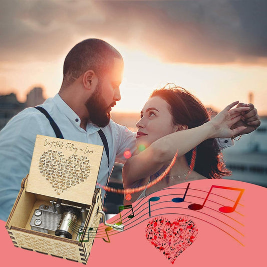 "Can'T Help Falling in Love" Wooden Music Box - Valentine's Gift  Amz