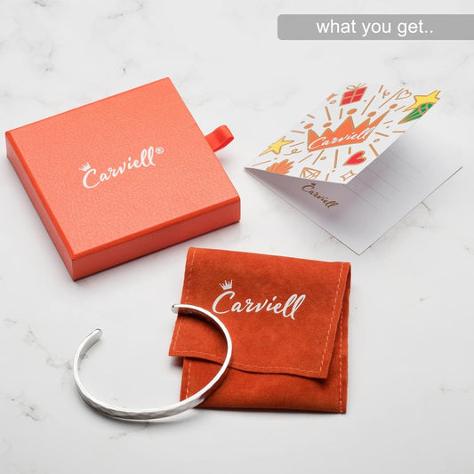 Mom'S Gift - Everything I Am You Helped Me To Be Carviell Hammered Cuff Bracelets for Mother's Day