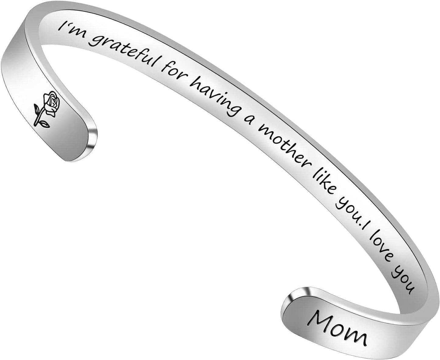 1- Mom Gifts-I'M Grateful For Having A Mother Like You.I Love You. Cherish Your Mom with a Heartfelt Bracelet on Mother's Day