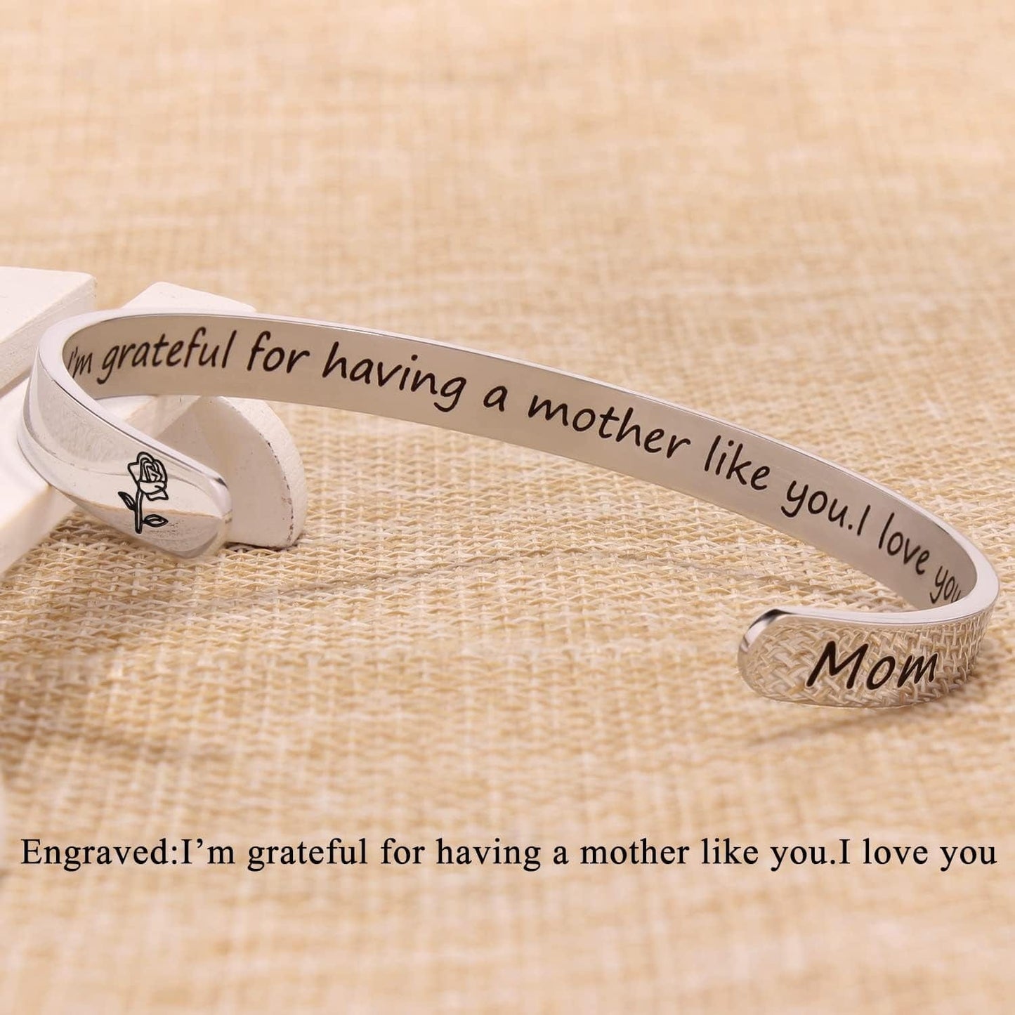 1- Mom Gifts-I'M Grateful For Having A Mother Like You.I Love You. Cherish Your Mom with a Heartfelt Bracelet on Mother's Day