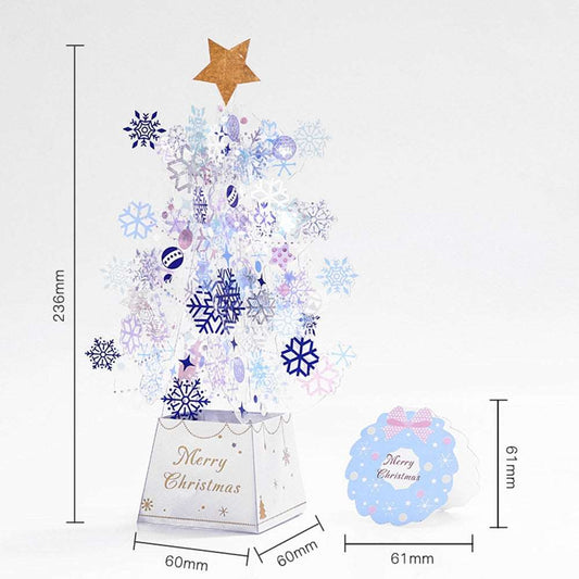 Christmas Tree Pop-Up Card 3D Card Christmas Greeting Card Christmas CJ Blue