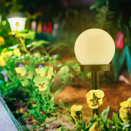 Cold White Solar Pathway Lights for Garden, Lawn, Patio, and Landscape - Decorative Ball Design for Outdoor Lighting outdoor lights hiparts