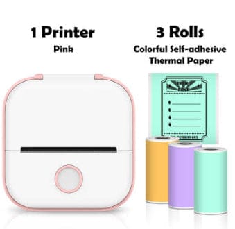 Compact Bluetooth Thermal Label and Photo Printer - Portable, Mini Wireless Printer for Home, Students, and Price Tag Labeling