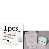 Green Set1 Compact Bluetooth Thermal Label and Photo Printer - Portable, Mini Wireless Printer for Home, Students, and Price Tag Labeling