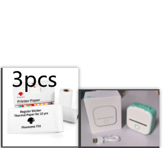 Green Set2 Compact Bluetooth Thermal Label and Photo Printer - Portable, Mini Wireless Printer for Home, Students, and Price Tag Labeling