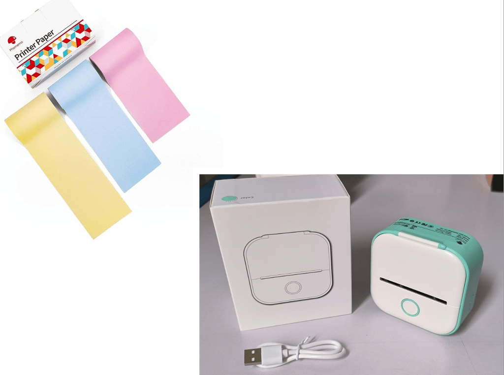 Green setB Compact Bluetooth Thermal Label and Photo Printer - Portable, Mini Wireless Printer for Home, Students, and Price Tag Labeling