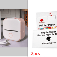 Pink set5 Compact Bluetooth Thermal Label and Photo Printer - Portable, Mini Wireless Printer for Home, Students, and Price Tag Labeling