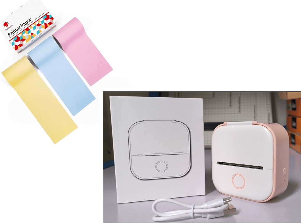 Pink setB Compact Bluetooth Thermal Label and Photo Printer - Portable, Mini Wireless Printer for Home, Students, and Price Tag Labeling
