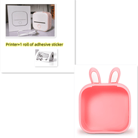 Pink SetD Compact Bluetooth Thermal Label and Photo Printer - Portable, Mini Wireless Printer for Home, Students, and Price Tag Labeling