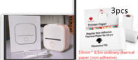 Pinkset2. Compact Bluetooth Thermal Label and Photo Printer - Portable, Mini Wireless Printer for Home, Students, and Price Tag Labeling