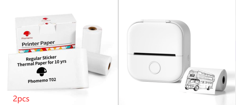 Set1 Compact Bluetooth Thermal Label and Photo Printer - Portable, Mini Wireless Printer for Home, Students, and Price Tag Labeling