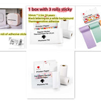 Set10 Compact Bluetooth Thermal Label and Photo Printer - Portable, Mini Wireless Printer for Home, Students, and Price Tag Labeling