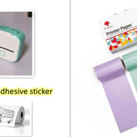 Set2 Compact Bluetooth Thermal Label and Photo Printer - Portable, Mini Wireless Printer for Home, Students, and Price Tag Labeling