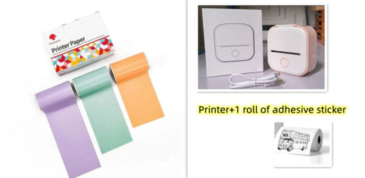 Set3 Compact Bluetooth Thermal Label and Photo Printer - Portable, Mini Wireless Printer for Home, Students, and Price Tag Labeling