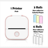 Set8 / USB Compact Bluetooth Thermal Label and Photo Printer - Portable, Mini Wireless Printer for Home, Students, and Price Tag Labeling