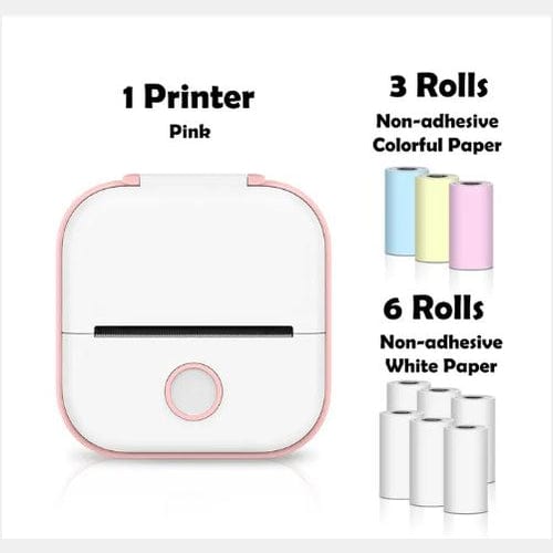 Set8 / USB Compact Bluetooth Thermal Label and Photo Printer - Portable, Mini Wireless Printer for Home, Students, and Price Tag Labeling