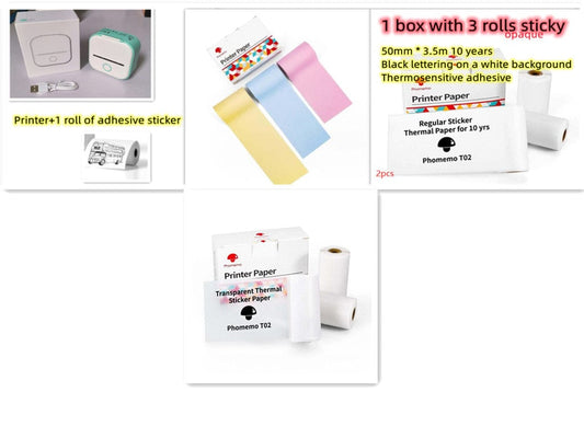 Set9 / USB Compact Bluetooth Thermal Label and Photo Printer - Portable, Mini Wireless Printer for Home, Students, and Price Tag Labeling