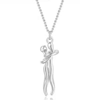 Couple Affectionate Hug Embrace Pendant Necklace Women Valentine'S Day Gifts US