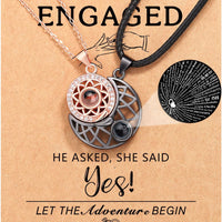 Engaged Couple Necklace for Boyfriend/Girlfriend/Husband/Man/Soulmate for all occasions