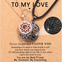 To My Love Couple Necklace for Boyfriend/Girlfriend/Husband/Man/Soulmate for all occasions