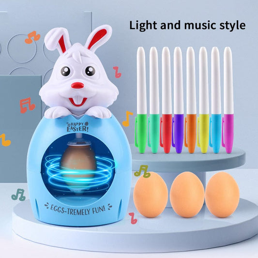 Blue / With lamp Creative Easter Egg Decorating Kit: DIY Coloring and Painting Fun for Boys and Girls - Multicolor with Sound and Light Delights