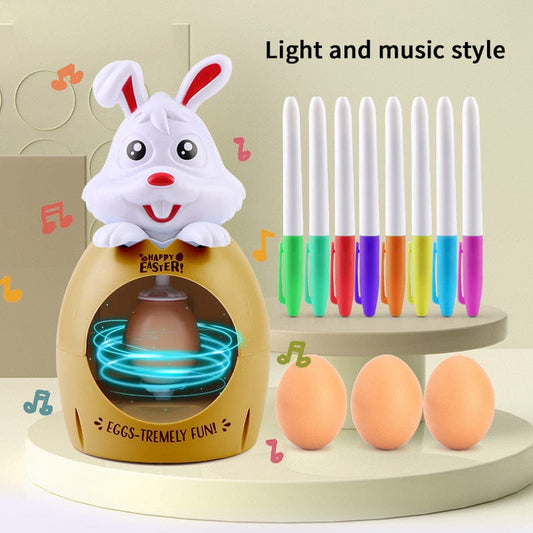 Brown / With lamp Creative Easter Egg Decorating Kit: DIY Coloring and Painting Fun for Boys and Girls - Multicolor with Sound and Light Delights