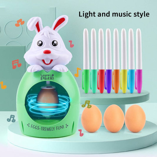 Green / With lamp Creative Easter Egg Decorating Kit: DIY Coloring and Painting Fun for Boys and Girls - Multicolor with Sound and Light Delights