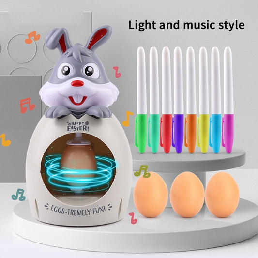 Grey / With lamp Creative Easter Egg Decorating Kit: DIY Coloring and Painting Fun for Boys and Girls - Multicolor with Sound and Light Delights