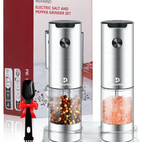 Battery Powered Electric Salt and Pepper Grinders with Adjustable Coarseness