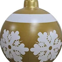 60CM Inflatable Christmas Ornament Ball - Giant Outdoor PVC Decoration for Festive Xmas Trees