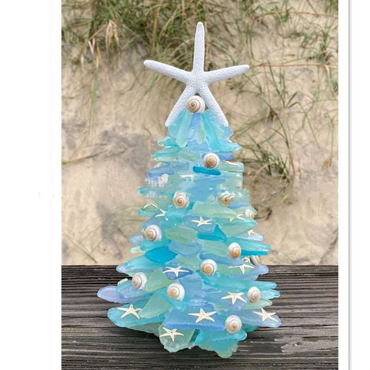 Blue / Kits DIY Blue Christmas Tree Glass Uniquely Creative Holiday Decor