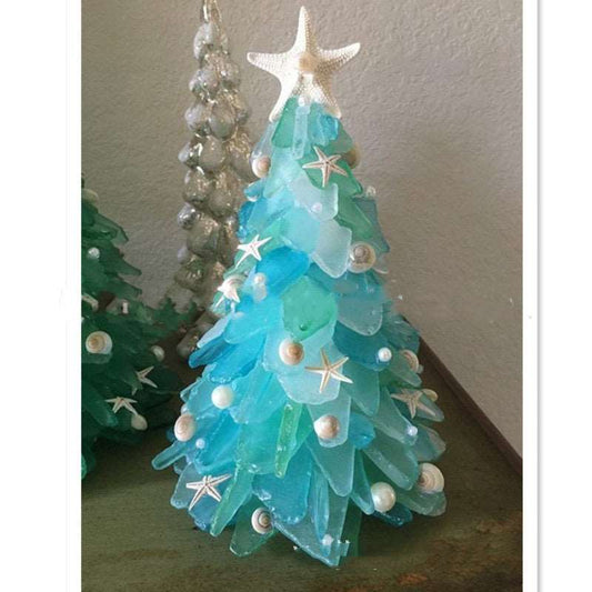 Blue / Kits DIY Blue Christmas Tree Glass Uniquely Creative Holiday Decor