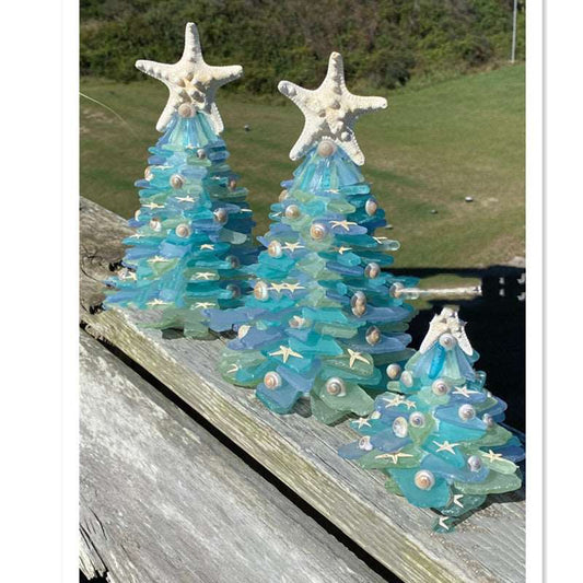 Blue / Kits DIY Blue Christmas Tree Glass Uniquely Creative Holiday Decor
