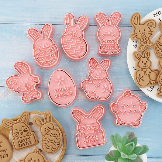Easter Cookie Mold Cartoon Bunny Easter Egg Cookie Press Accessories CJ