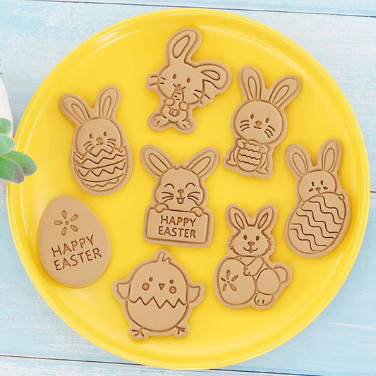 Easter Cookie Mold Cartoon Bunny Easter Egg Cookie Press Accessories CJ