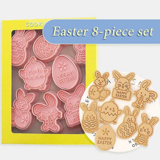 Easter Cookie Mold Cartoon Bunny Easter Egg Cookie Press Accessories CJ A