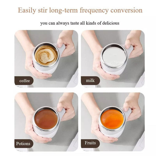 Electric Self-Stirring Cup with Rechargeable Feature for Effortless Mixing - Perfect for Coffee, Milkshakes, and More