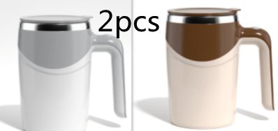 Suit2pcs Electric Self-Stirring Cup with Rechargeable Feature for Effortless Mixing