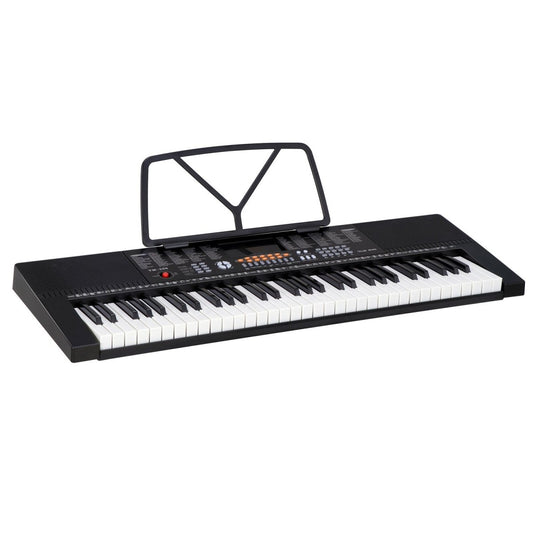 61-Key Electronic Keyboard Piano Bundle with Stool, Headphones, Microphone, and Stand