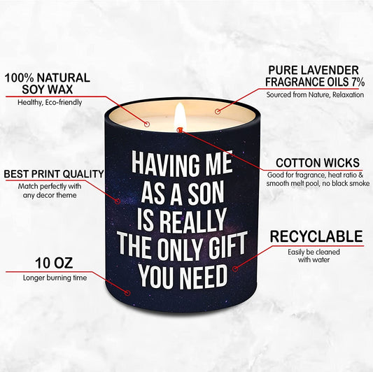Son Funny Mother's Day Candle Gift10 Oz