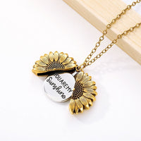 Gifts for Women: "You Are My Sunshine" Sunflower Pendant Locket Women Gifts