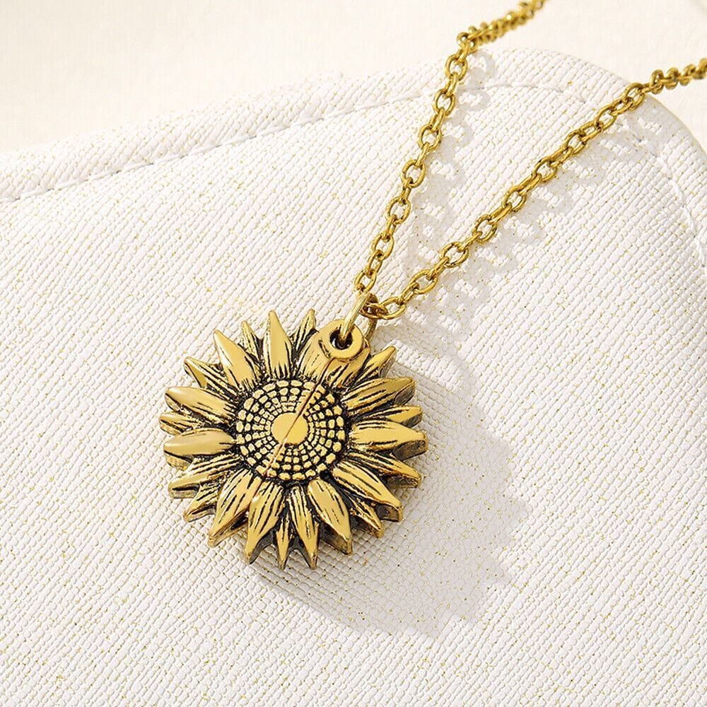Gifts for Women: "You Are My Sunshine" Sunflower Pendant Locket Women Gifts