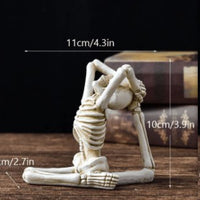 Suit Halloween Horror Desktop Decoration Resin Ornaments Feature Modeling Yoga Skull Skeleton