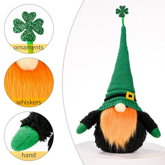 Green Irish Day Celebrations: St. Patrick's Day Knitted Decorations Set