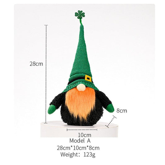 Green Irish Day Celebrations: St. Patrick's Day Knitted Decorations Set