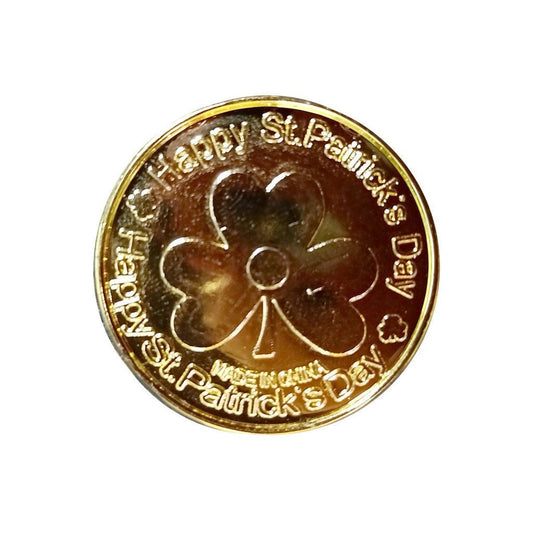 Gold / 10PCS Leprechaun's Treasure: St. Patrick's Day Clover & Gold Green Plastic Toy Coins