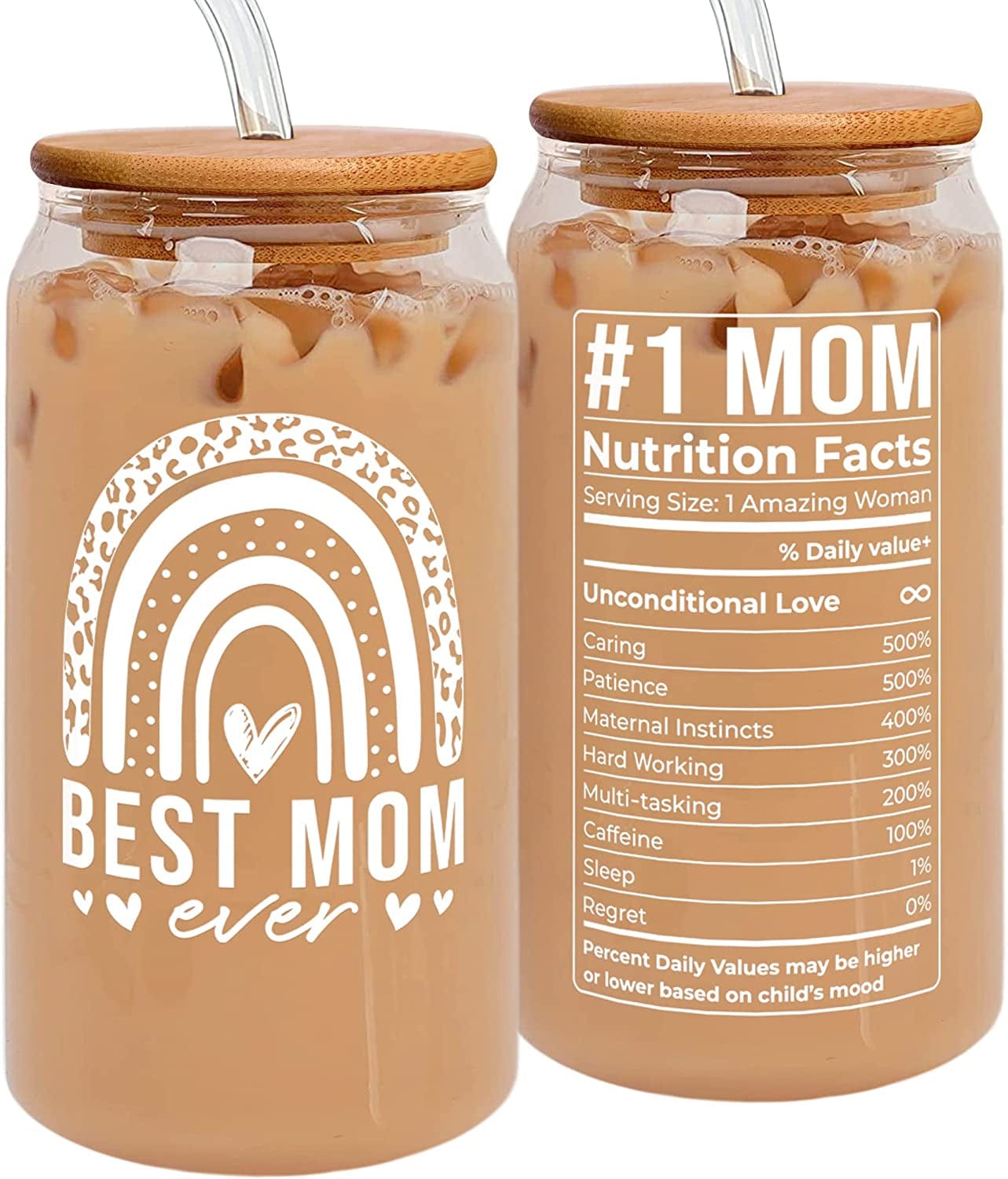 Best Mom Ever Mothers Day Gifts - 16 Oz Can Glass