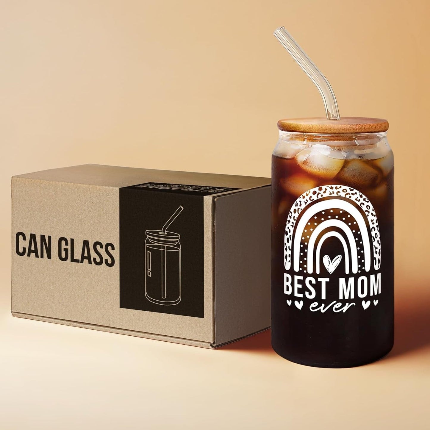 Best Mom Ever Mothers Day Gifts - 16 Oz Can Glass