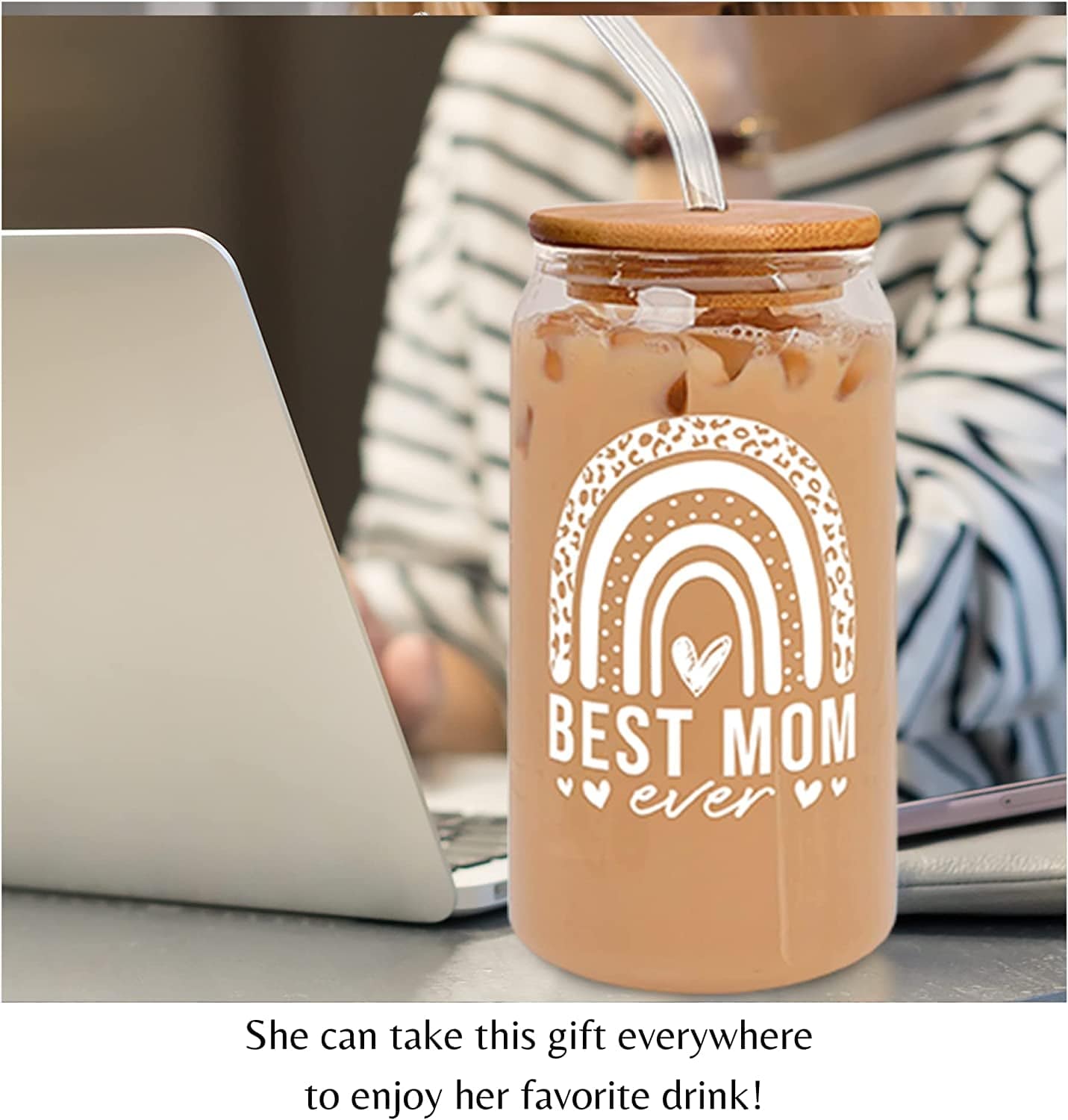 Best Mom Ever Mothers Day Gifts - 16 Oz Can Glass